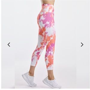 DYI pink tie dye leggings